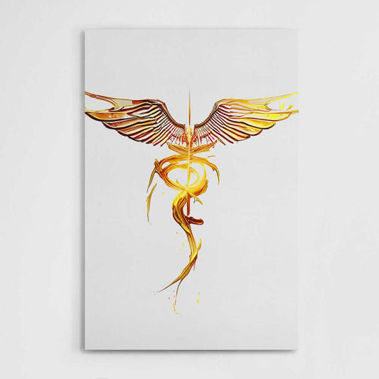 Respawning Phoenix (Warm), Wall Art, Premium Canvas Print, 1.25" Stretched Canvas or Framed Canvas (1043)