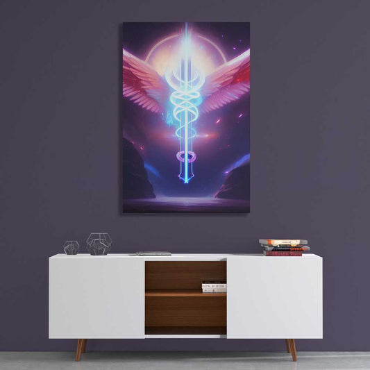Wand of Angel, Wall Art, Premium Canvas Print, 1.25" Stretched Canvas or Framed Canvas (9535)